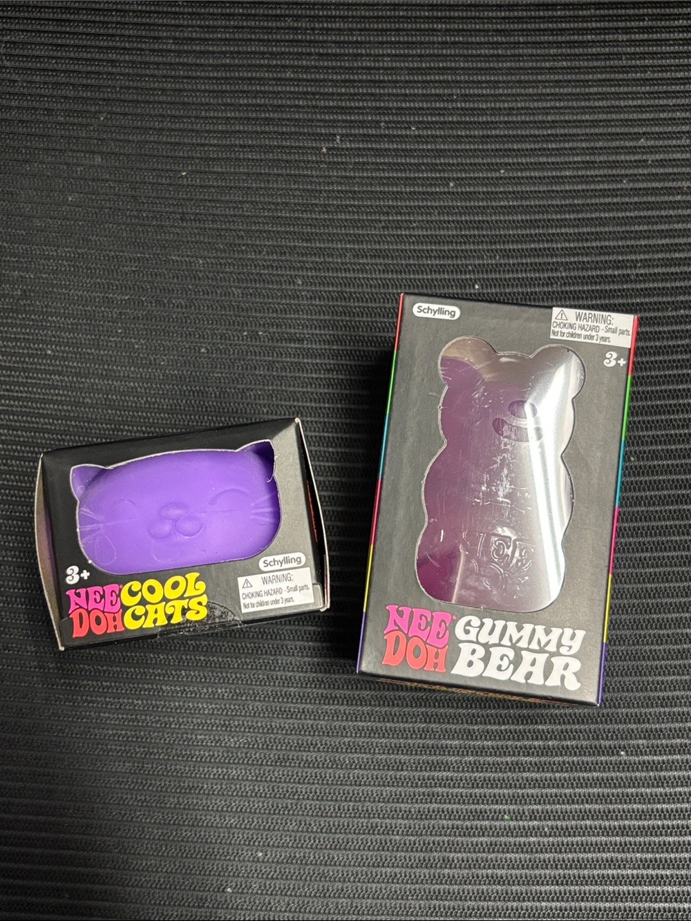 Needoh cool cat & gummy bear PURPLE squishies